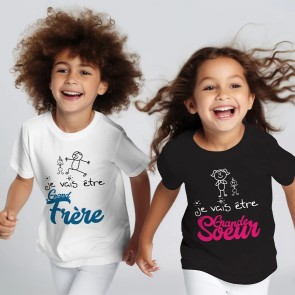 Tee-shirt enfant pour annoncer un heureux événement