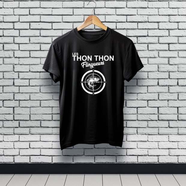 T-shirt noir Thon Thon flingueurs