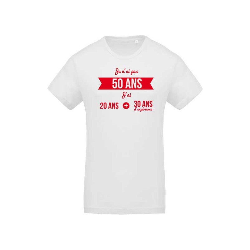 Tee-shirt 30 ans Anniversaire Homme Blanc M, L, XL