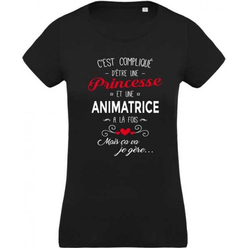 T-shirt princesse et animatrice