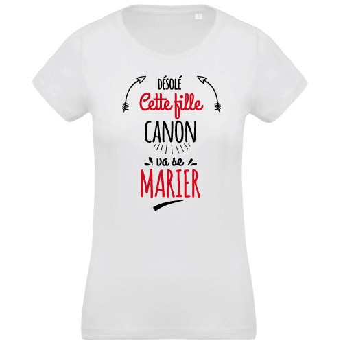 T-shirt fille canon va se marier