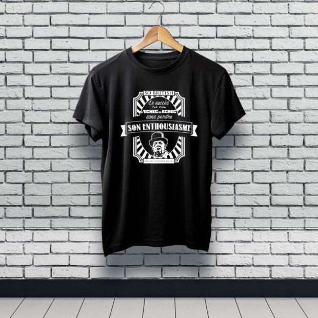Tee-shirt churchill noir