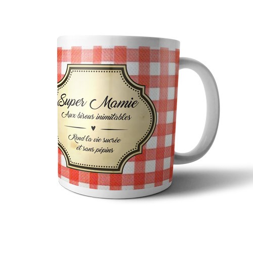 Mug super mamie aux bisous inimitables