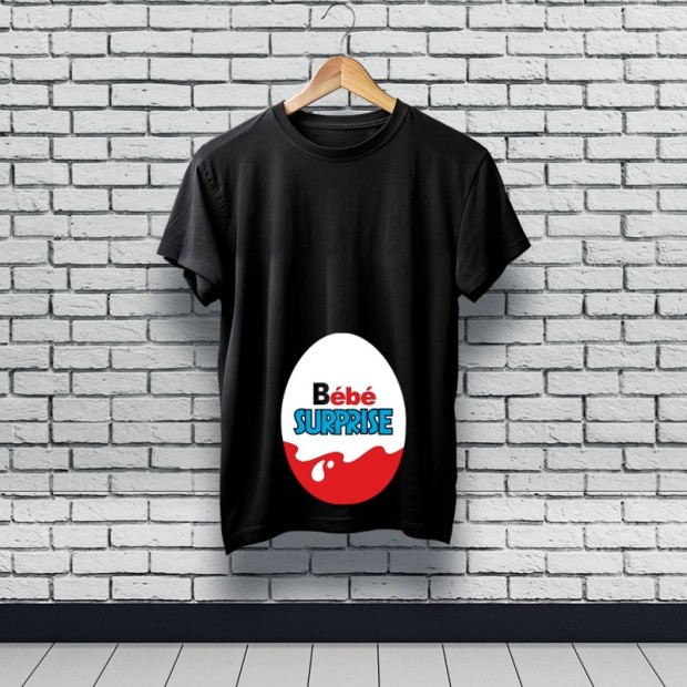 T-shirt Bébé surprise noir