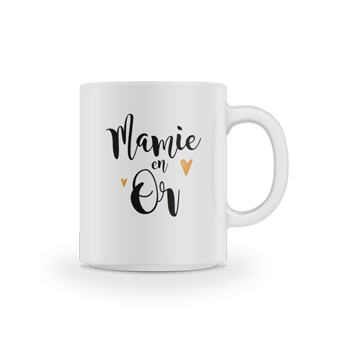 Mug Mamie en Or