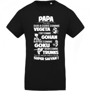 T-shirt Papa Vegeta Gohan Goku Trunks Super Saiyan