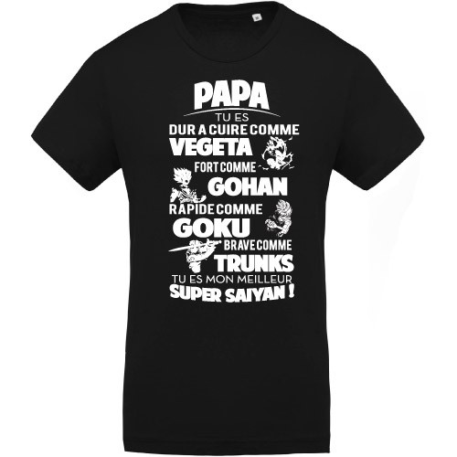 T-shirt Papa Vegeta Gohan Goku Trunks Super Saiyan