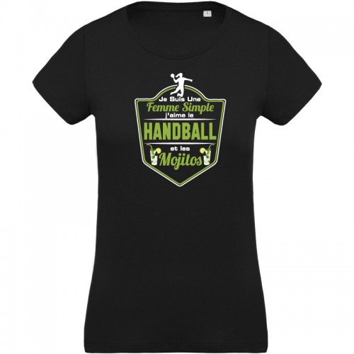 T-shirt Bio femme simple handball 