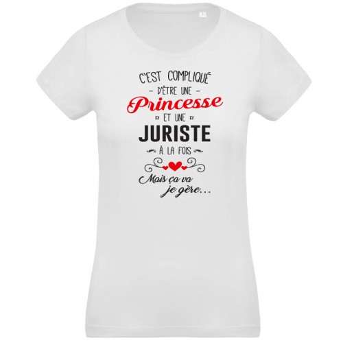 T-shirt Bio princesse et juriste