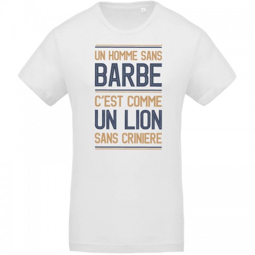 T-shirt Bio un homme sans barbe