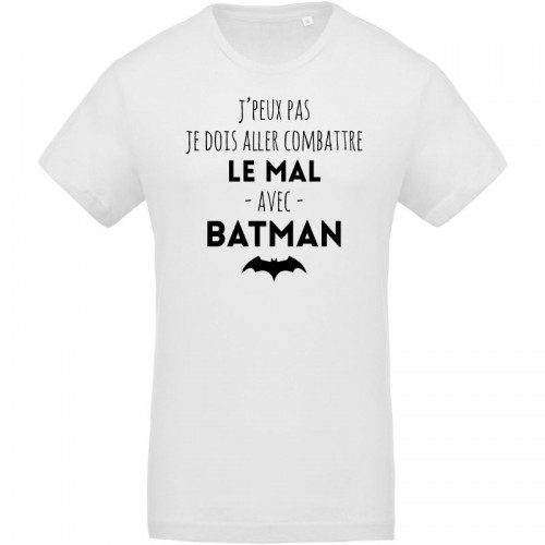 T-shirt Bio j'peux pas Batman