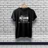 Tee-shirt noir "Pas besoin de cheveux avec ce corps de rêve"