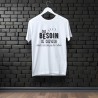 Tee-shirt blanc "Pas besoin de cheveux avec ce corps de rêve"