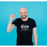 T-shirt noir pour homme chauve