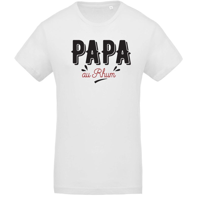 Cadeau Homme fête des pères Humour Papa Anniversaire Original Rigolo Humoristique T Shirt Homme Papa au Rhum
