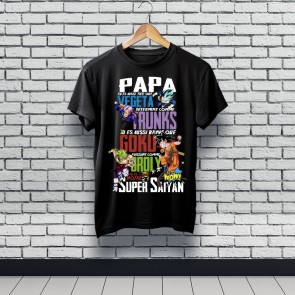 Tee-shirt Papa super Saiyan noir