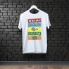 Tee-shirt blanc 100% coton avec une impression "New-York, Los Angeles,  Rome, Saint-Etienne, Tokyo"