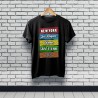 Tee-shirt noir 100% coton avec une impression "New-York, Los Angeles,  Rome, Saint-Etienne, Tokyo"
