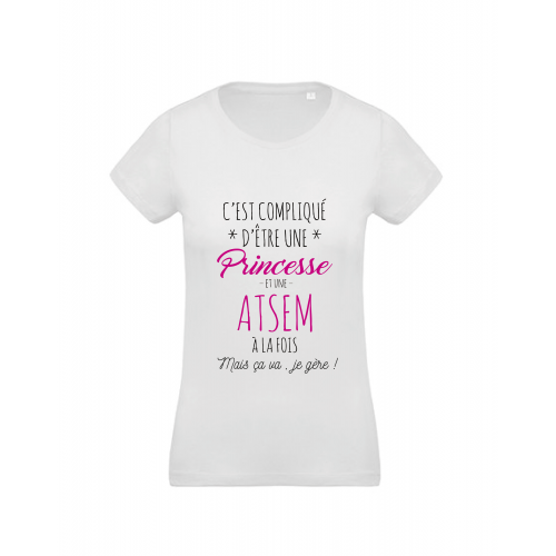 T-shirt Princesse et Atsem en même temps