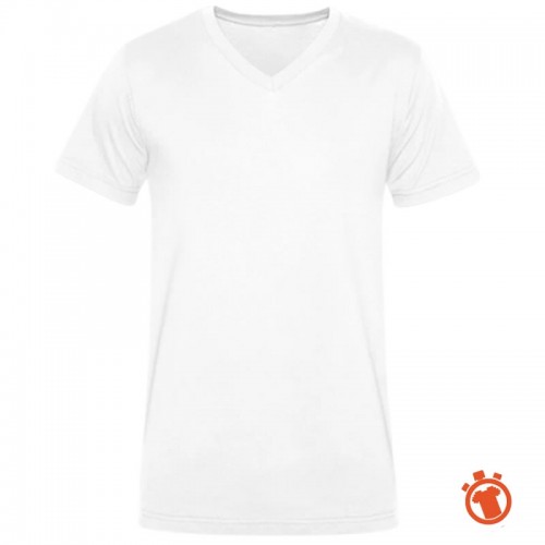 Personnalisez Votre T-Shirt coton Bio Col V Homme