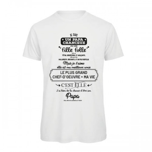 T-shirt Papa Chanceux