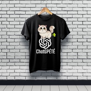 Tee-shirt chat humour noir