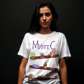 tee-shirt femme blanc mystic vaudou