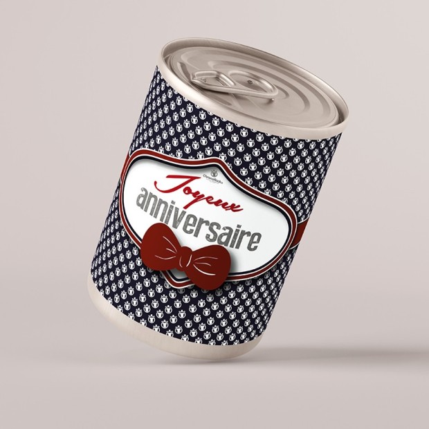 T-box joyeux anniversaire bleue