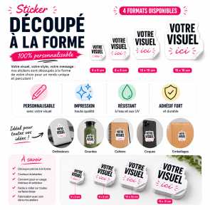 Sticker Découpé à la Forme jusqu'à 10×10 cm | Chronoflock