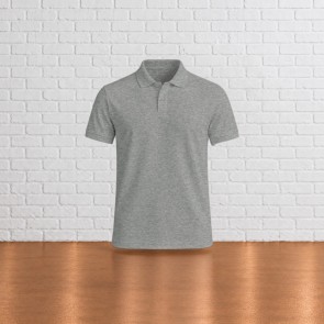 Polo homme personnalisable Heather Grey