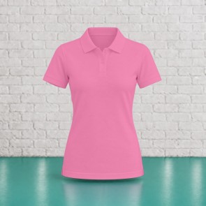 Polo femme personnalisable Pink Carnation