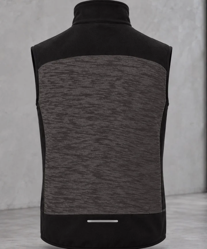 Dos du gilet sans manches Payper Tour gris acier chiné