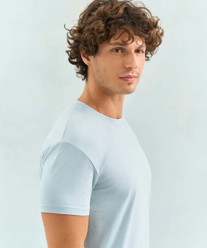 Épaule et manche du tee-shirt Sol's Imperial ciel