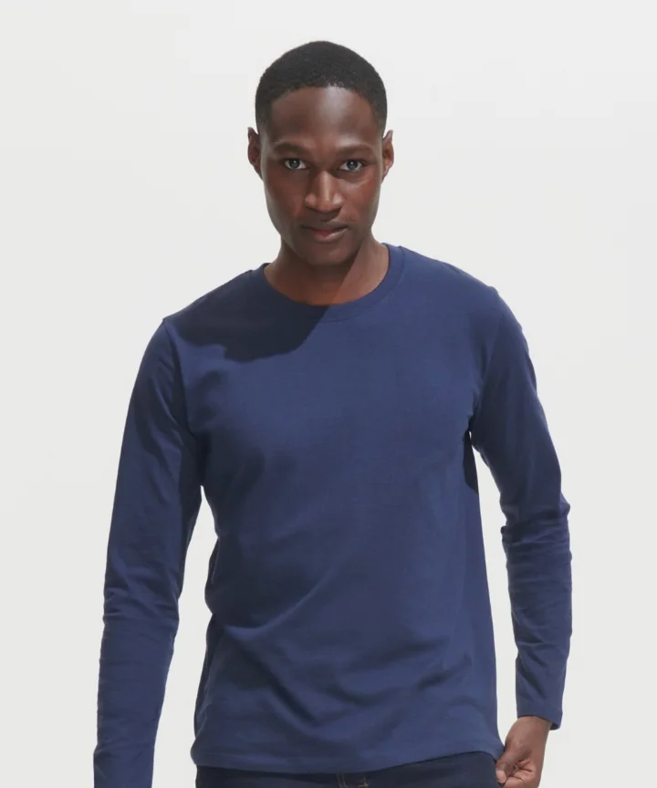 Manches longues du tee-shirt Sol's Imperial marine